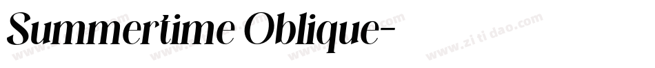 Summertime Oblique字体转换